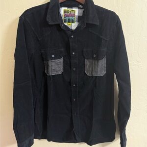 Men's Black Button Down Shirt